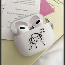 1 Piece Cat Listening To Music Earphone Box Suitable For AirPods First Generation/Second Generation Earphone Protective Case New Wireless Earphone Protective Case Suitable For AirPods 3/4/Pro/Pro2 Earphone Protective Case Boyfriend/Girlfriend Gift