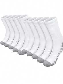 60pcs/50pcs Comfortable Sports Tennis Socks For Men, Suitable For Outdoor And Casual Wear, All Season, White Antibacterial Odor-Resistant Moisture-Wicking Athletic Socks, Thick And Comfortable For Daily Wear, Unisex Casual Socks, Cute Socks, Girls Socks, Autumn/Winter & Spring/Autumn, Mesh Details, Channeling Design, Moisture-Wicking, Soft And Smooth, Suitable For Holidays, Sports, Casual, Business And Daily Wear, Can Be Worn Year-Round, 40pcs/30pcs/24pcs/20pcs/16pcs/12pcs/10pcs/8pcs/6pcs/4pcs/2pcs - 彩色 - 查看 51
