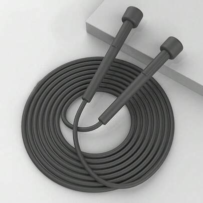 חבל קפיצה מתכוונן, יוניסקס, מתאים לכושר אירובי, אימון חדר כושר, עשוי PVC עם ידיות פלסטיק, קל משקל ומהיר לכושר חיצוני, אימוני ספורט ותחרויות