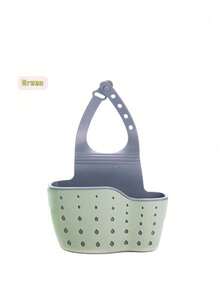 1 pièce Panier de drainage suspendu pour évier avec boîte de rangement en silicone, étagère de drainage réglable, support pour éponge, panier suspendu pour robinet, sac de rangement pour cuisine. Parfait pour ranger les éponges, les chiffons dans la cuisine, les fleurs de bain, le savon dans la salle de bain.