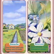 Set de pintura de acuarela de 12/18/24 colores vibrantes - Tubos de 0.17 Oz, suministros de arte profesionales para principiantes, estudiantes y adultos, ideal como regalo de vuelta a clases, proyectos de pintura creativos, excelente para invierno y año nuevo