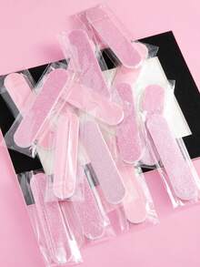 10pcs/Set Shiny Pink Dual-Sided Disposable Mini Nail Files, Suitable For Manicure Buffing And Polishing, Professional Nail Care Set - Multicolor - View 7