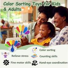 Sensory Toys For Color Sorting, Fine Motor Skills Toys For Toddlers, Montessori Preschool Learning Activities, Sensory Activity Toys Suitable For 3+ Years Old And Adults - Multicolor - View 6