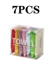 28pcs/21pcs/14pcs/7pcs Portable Compressed Face Towels, One-Time Use Facial Cleansing Wipes, Quick Expansion & Super Absorbent Reusable, Suitable For Outdoor Activities, Travel, Camping, Hiking, Office, School, Hotel, Home, Guests, Emergencies - 白色 - 查看 6