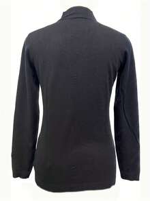 2026 Early Spring Curated Collection Soft & Breathable Slim-Fit Sweater - Women's Mock Turtleneck - Viscose Blend, Stretchy For Fall/Winter Women's Wool Sweater One-Line Seamless Sweater Women's Mock-Neck Sweater Fall Winter Longsleeve Soft Knitted Pullover Turtleneck Knit Sweater, Fitted Soft Cashmere-Feel Top, Ribbed-Trim Base Layer Soft Elegant Vibe, Minimalist Basic Piece, Autumn-Winter Layered Inner Wear Turtleneck Warm Silhouette, Fine Knit Texture, Fitted Stretchy Cut Blazer/Coat Layering, Light-Dark Color Contrast, Dual Office-Leisure Wea - màu đen - Xem 2
