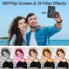 W&O 5K Digital Camera For Photography Autofocus, 2025 Newest 64MP Vlogging Camera With 32G TF Card, 1 Battery, 3 Inch 180° Flip Screen, Compact Travel Camera For Teenagers With 16x Zoom, Anti-Shake, Great Gift For Beginners - trắng - Xem 8