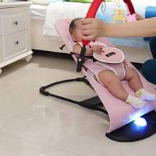 Baby Rocking Chair Adjustable Rocking Chair With Toy Baby Rocking Chair Helps Sleep - Blu - Visualizzare 4