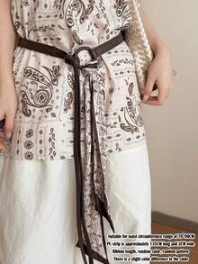 1 Set Paisley Pattern Scarf + Decorative Belt/Waist Belt, Suitable For Pairing With Jeans, School Autumn, Autumn, Korean Devil Hunter, Cowgirl Outfits For Women, Y2K Clothes, Fall Clothes For Women - Multicolor - View 6