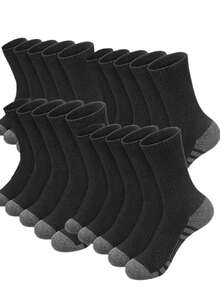 60pcs/50pcs Comfortable Sports Tennis Socks For Men, Suitable For Outdoor And Casual Wear, All Season, White Antibacterial Odor-Resistant Moisture-Wicking Athletic Socks, Thick And Comfortable For Daily Wear, Unisex Casual Socks, Cute Socks, Girls Socks, Autumn/Winter & Spring/Autumn, Mesh Details, Channeling Design, Moisture-Wicking, Soft And Smooth, Suitable For Holidays, Sports, Casual, Business And Daily Wear, Can Be Worn Year-Round, 40pcs/30pcs/24pcs/20pcs/16pcs/12pcs/10pcs/8pcs/6pcs/4pcs/2pcs - 彩色 - 查看 52