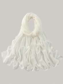 1条高品质女士纯色莫代尔头巾,优质宽边双缝包边,轻盈透气舒适面料,适合日常佩戴,也可搭配长袍穿着。 - 彩色 - 查看 26