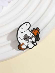 1PC Funny Spanish Quotes Enamel Pin Sad Character Brooch Pines Lapel Pins Badge Clothing Accessories Fashion Jewelry Friends Gifts - Multicolor - View 4