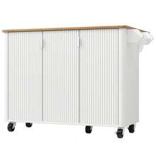 Storage Islands & Carts - White + MDF - View 10