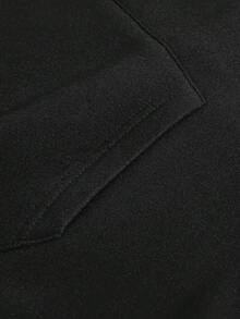 Women's Violent Bear Print Hoodie - Autumn Winter Series - Polyester Material - Casual Style - Long Sleeve - Regular Fit - Knee Pocket - H Shape - Knitted Fabric, Machine Washable, Halloween, Christmas Gifts - màu đen - Xem 5