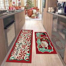 1 pièce Paillasson de Noël, tapis de drainage pour cuisine, salon, entrée, balcon, décoration de maison, antidérapant, convient pour café, bar, vacances, fête, chambre, salle de bain