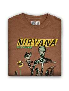 Nirvana | Official Band T-Shirt: | Incesticide | SHIPPED IN 24 HOURS - Brown - View 2