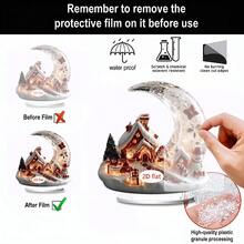 1 pièce/3 pièces Décoration de bureau d'hiver de Noël, acrylique plat 2D - Convient pour les chambres, les salons, les chambres à coucher, les salles d'étude, la décoration de bureau, les cadeaux de Noël, les fêtes à thème de vacances, etc.