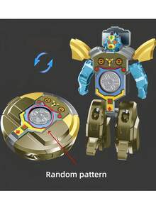 1 件创意，DIY 可变形机器人手指陀螺，儿童益智减压陀螺，万圣节、圣诞节、派对礼物 - 彩色 - 查看 6