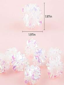 1/10/20 Packung farbstofffreie Katzenstreu-Bälle, 2 Zoll Polyesterfilm, der glänzend klingt und für Katzen geeignet ist