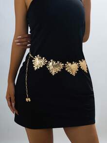 1pc Fashion Starfish & Shell Faux Pearl Waist Chain, Suitable For Women Beach Resort Wear - Yellow Gold - View 9