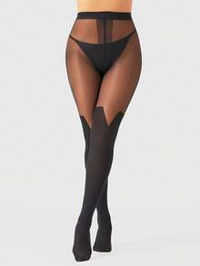 70D Fashionable Faux Boots Sexy Pantyhose, Suitable For Spring & Autumn, Cozy - Black - View 1