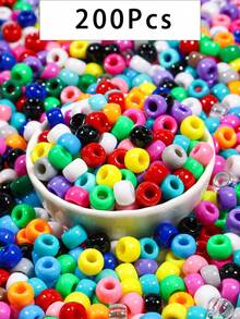 Zestaw plastikowych koralików Pony Beads do tworzenia bransoletek, wielokolorowe tęczowe koraliki do włosów, 24 koraliki do bransoletek przyjaźni w różnych kolorach do rękodzieła - Zestaw koralików Pony - Zobacz 7