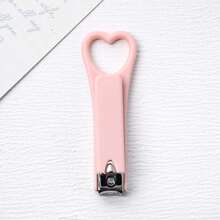 1pc Candy Color Heart Shaped Nail Clipper, Minimalist Solid Color Portable Nail Cutter, Manicure Tool For Women - Multicolor - View 9