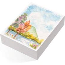 80 Sheets Watercolor Paper Bulk 110 Lb 230 GSM Cold Press Paper White Water Color Paper For Child Students Adults Artists Drawing Wedding Gift Cards 5 X 7 Inch - White - View 1