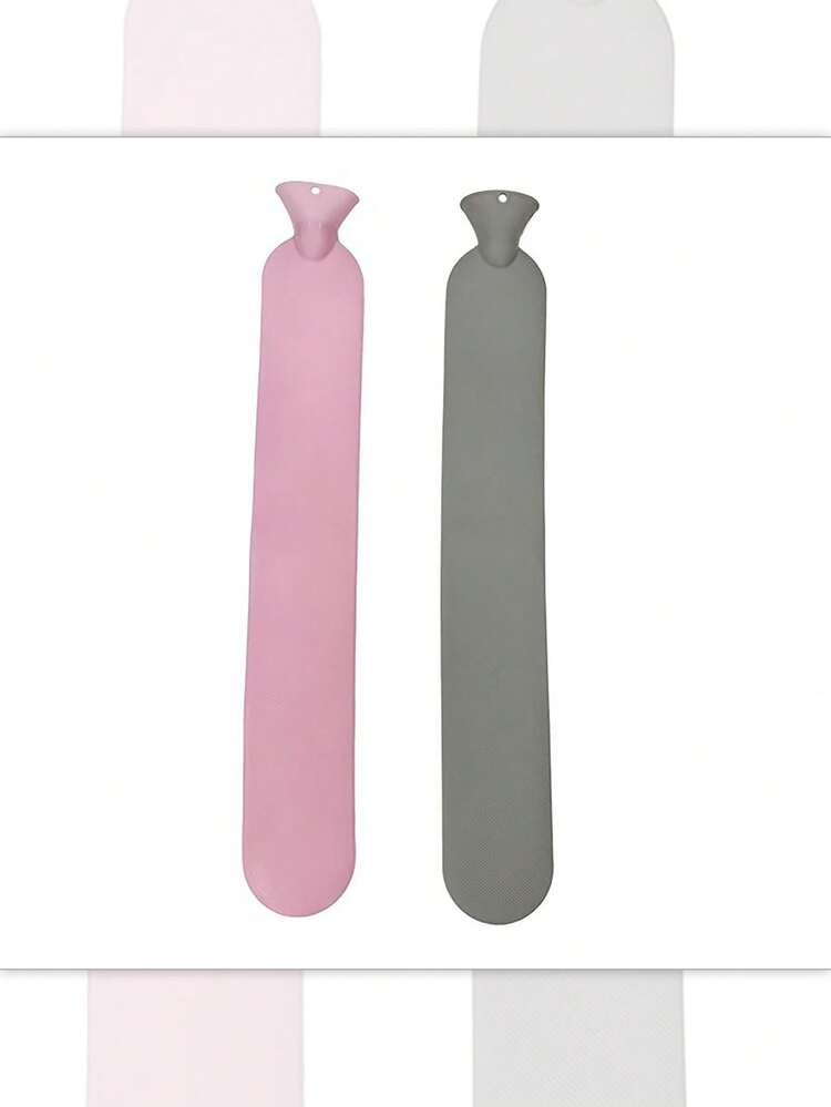 Madebyblanc Simple Solid Color Hot Water Bottle, Available In Warm Brown, Light Gray And Other Colors. Soft And Skin-Friendly Plush Fabric, Fine And Comfortable Touch. Elongated Design Can Flexibly Wrap Around Different Body Parts Like Waist And Neck, Providing Widespread Warmth. Long-Lasting Heat Retention To Dispel Winter Chill, Suitable For Home Relaxation, Office Work, As A Winter Gift For Women's Menstrual Period Warmth, Elderly Winter Insulation, And Keeping Warm For Cold-Sensitive Groups. - Pink Hot Water Bottle - View 7