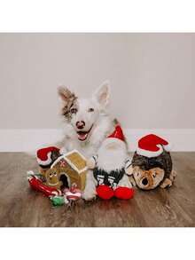 Outward Hound, Hedgehogz Plush Dog Toy, Medium - 假日刺猬 - 查看 1