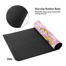 Kawaii Game Rubber Mat Cute Mousepad Non-Slip Table Mat Anime Pink Rilakkuma Office Computer Accessories Speed Desktop Mouse Pad - BLACK-4 - 查看 4