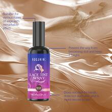 EELHOE Lace Tint Spray For Wigs Waterproof Lace Tint Melting Mousse Spray Brown Lace Wig Invisible Glue Hair And Wig Styling Hair Care - 100ml - 查看 7