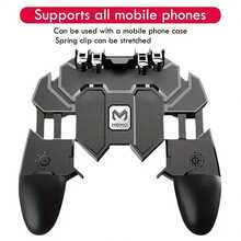 Mobile Game Controller, Touch Joystick, Game Buttons, Sensitive External Controller, Mobile Game Grip, Aiming Assist, Shooting Trigger, Mechanical Gamepad Compatible With IOS And Android Smartphones - Black - View 5