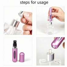 3PCS 5ml High-Grade Empty Refillable Perfume Crystal Bottom Bottle Cosmetic Containers Parfum Atomizer Spray Dispenser Portable(Black.Silver.Pink.) - 3 - 查看 3