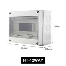 5/8/12 Way Weatherproof Consumer Unit Enclosure RCD MCB RCBO IP65 Electrical Box - 12 Way - View 2