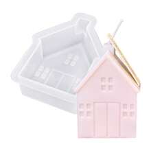 1pc Christmas Scented Plaster Silicone Mold, Christmas Deer & Gingerbread Man Candle Decor Mold, DIY Holiday Tabletop Decor Mold