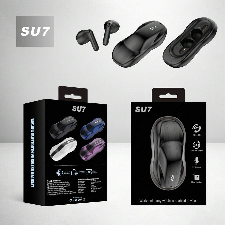 Wireless Earbuds - Black - View 1