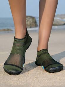 ZVB Couples Water Shoes Suitable For Barefoot Lovers, Soft-Soled Women's Beach Shoes For Swimming, Diving, Outdoor Quick-Drying Summer Sandals, Fishing Water Shoes, Non-Slip Breathable Wading Shoes - Army Green - View 9