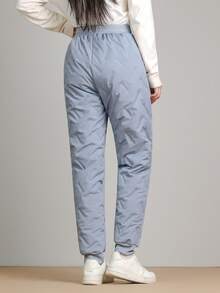 1 Stück Damen Thermofutter Dicke Warme Jogginghose mit Kordelzug, Winddicht & Kältebeständige Freizeithose für den Winter