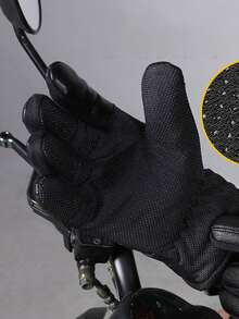 1pair Men Winter Warm Hand Warmers Full Fingers Thickened Fleece Gloves Waterproof Wind Proof Outdoor Motorcycle Cycling Thermal Gloves Leather Thickened Ski Gloves Touch Screen Gloves Unisex