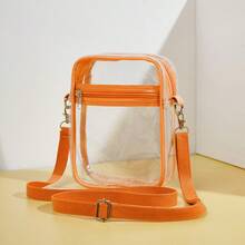 Women's Mini Clear Beach Crossbody Phone Bag Stadium Bag, Stadium Approved 19 X 14.5 X 5 Clear Transparent Purse Bag For Concerts Sports Events Festivals