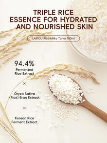 LAIKOU 1瓶莱口米浆保湿爽肤水100ml，收缩毛孔，补水保湿，温和抗皱，适合所有肤质，SPA级礼品，贴心送给妈妈的护肤好礼 - 麥色 - 查看 5