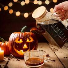 Square Glass Oil Bottle, Large Capacity Soy Sauce, Vinegar Kitchen Seasoning Bottle With Lid, Leak-Proof Sealed Oil Dispenser [25.36Oz/33.81Oz] - 無色 - 查看 2