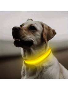 1pc Adjustable Luminous Striped Dog/Cat Collar, Pet Safety Glow Collar For Nighttime