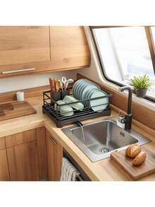 1 Piece (Only Bottom Drainage Tray) Durable Plastic Kitchen Sink Storage Tray And Clean Drainage Tray With Drainage Holes - Multifunctional Drainage Filter, Built-In Drainage Hole, No Manual Drainage Operation, Anti Clogging, Easy To Clean Sink Garbage Management Solution, Kitchen Countertop Utensil Drying Rack, Sink Storage Box