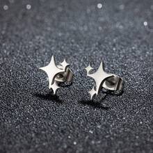 1 Pair Of Stainless Steel Delicate Moon Star Earrings For Women Asymmetrical Star Moon Bride Engagement Earrings For Wedding Gifts