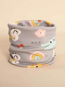 1 Piece Kids Solid Neck Warmer & Toddler Neck Warmer, Kids Neck Scarf, Winter Protective Face Covering Soft Ski Neck Gaiter For Boys Girls Cold Weather - 1PC Printing - View 10