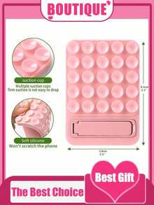 Soporte de silicona para teléfono con agarre adhesivo, soporte de teléfono con ventosa de silicona de doble cara, accesorios de teléfono de manos libres con agarre fuerte para selfie y video compatible con iPhone, teléfonos Android, regalo para cumpleaños, familia, amigos