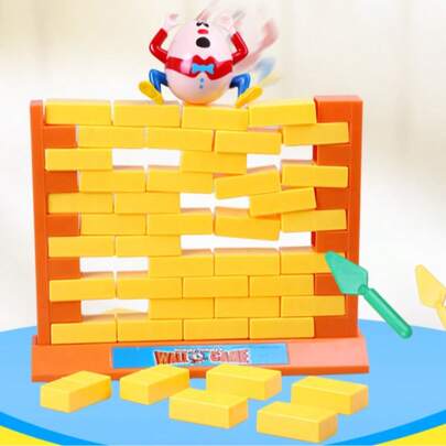 1pc Children's Interactive Wall Demolition Game, Puzzle Building Blocks Toy For Kids, Entertaining Family Activity, Suitable As Daily Play Or Holiday Gift