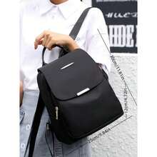Women's Lightweight Minimalist Nylon Backpack SL-002 - Black - View 3