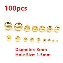2-8mm不鏽鋼金色間隔珠魅力珠子,diy手鍊,項鍊,珠寶製作配件,吊飾